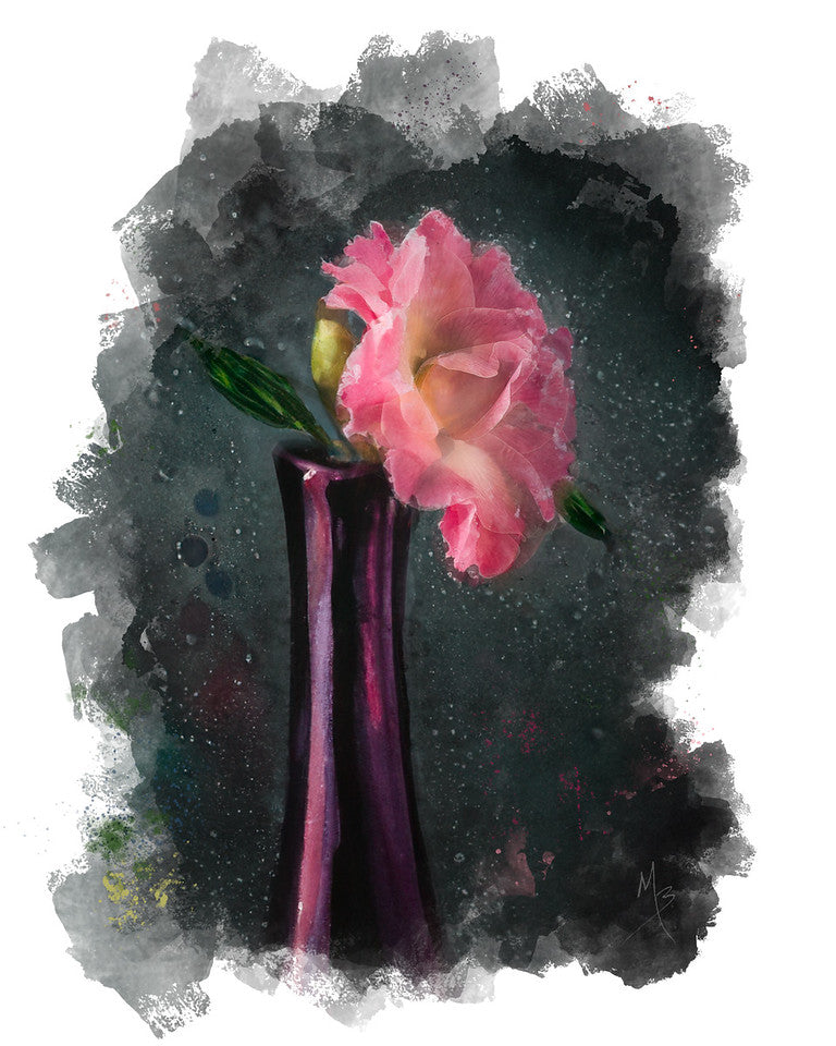 Card | Pink Rose in Vase